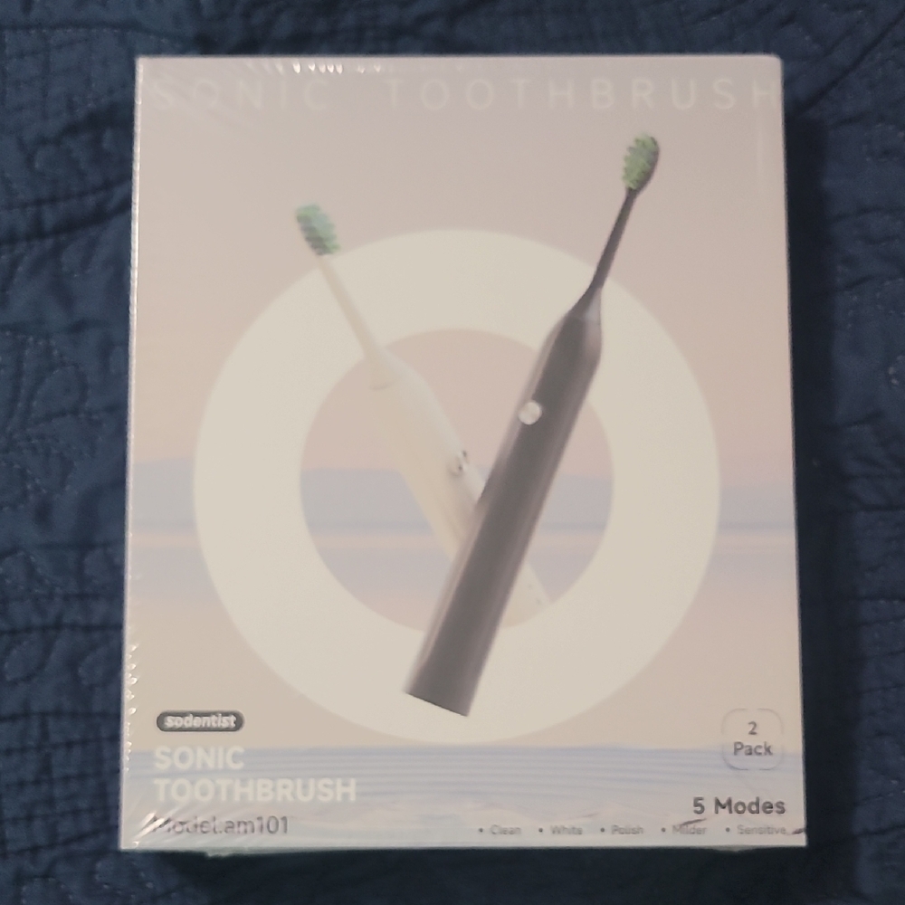 Sonic Toothbrush 2-Pack - Black and White